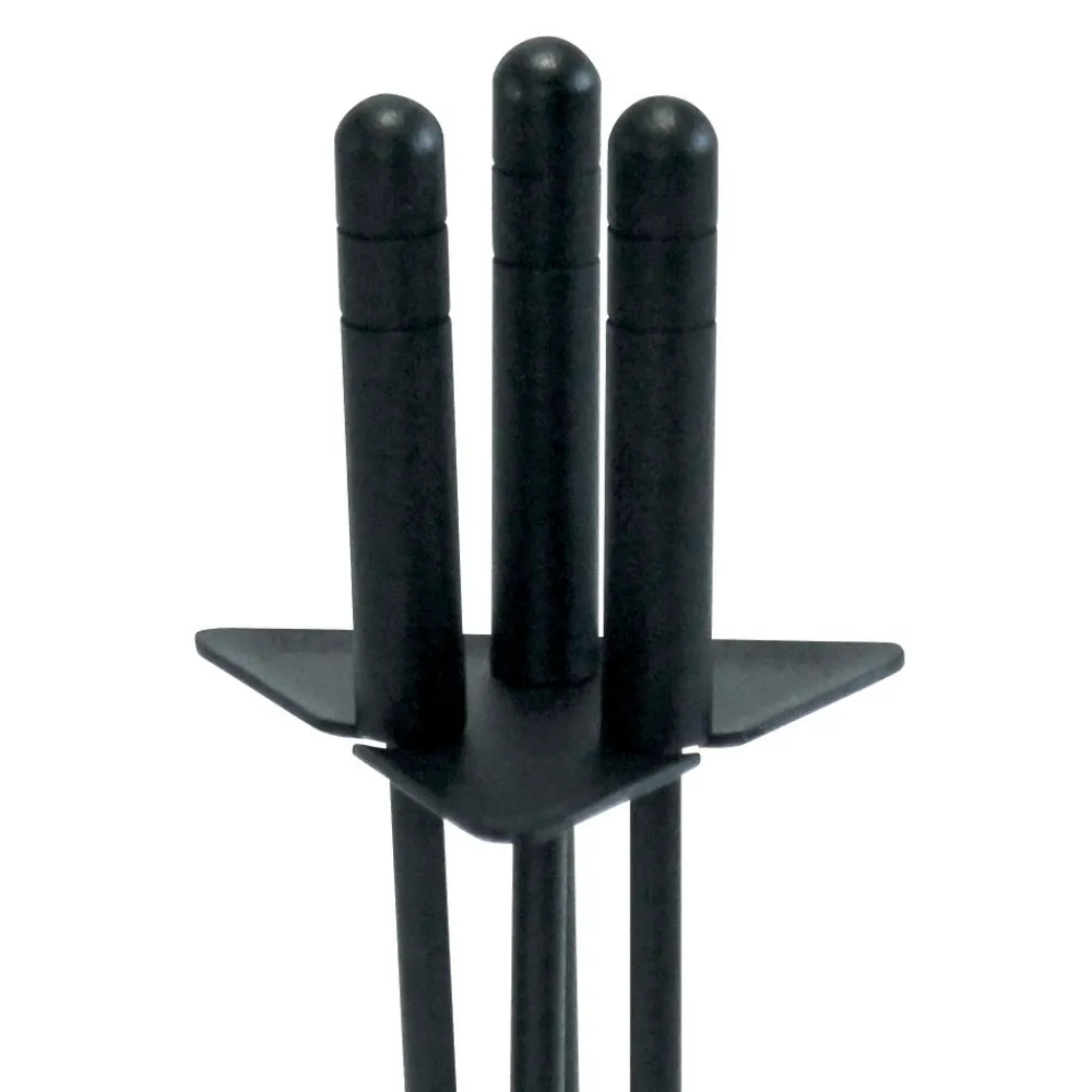 Viadurini Fire Design Kaminbesteck-Dreieckiger Werkzeughalter mit 3 Kaminbestecken, hergestellt in Italien – Tabu