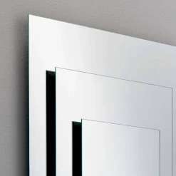 Viadurini Decor Wandspiegel-Dreischichtiger Wandspiegel und schwarze Struktur italienisches Design - Plaudio