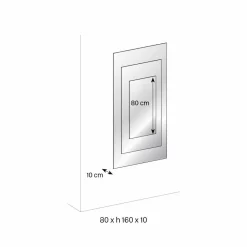 Viadurini Decor Wandspiegel-Dreischichtiger Wandspiegel und schwarze Struktur italienisches Design - Plaudio