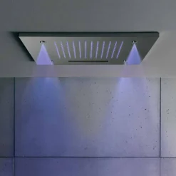 Viadurini Taps Duschköpfe-Duschkopf mit Luxus-Farbtherapie aus Edelstahl Made in Italy - Solver