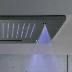 Viadurini Taps Duschköpfe-Duschkopf mit Luxus-Farbtherapie aus Edelstahl Made in Italy - Solver