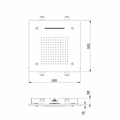 Viadurini Taps Duschköpfe-Duschkopf mit Luxus-Farbtherapie aus Edelstahl Made in Italy - Solver