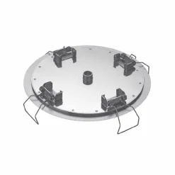 Viadurini Taps Duschköpfe-Duschkopf mit runder Decke aus modernem Stahl Made in Italy - Damian