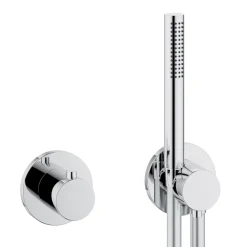 Viadurini Bathroom Duscharmaturen-Duschkopf- und Handbrausegruppe mit runder oder quadratischer Rosette - Kristio