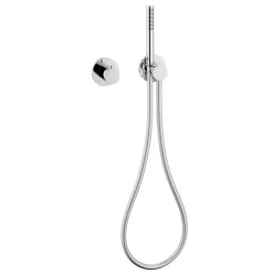 Viadurini Bathroom Duscharmaturen-Duschkopf- und Handbrausegruppe mit runder oder quadratischer Rosette - Kristio