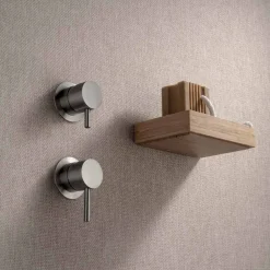 Viadurini Taps Duscharmaturen-Duschmischer mit separaten Platten aus AISI 316L Stahl - Artigli