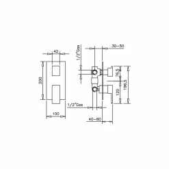Viadurini Taps Duscharmaturen-Duschmischer mit 3-Wege-Umlenker Made in Italy - Panela