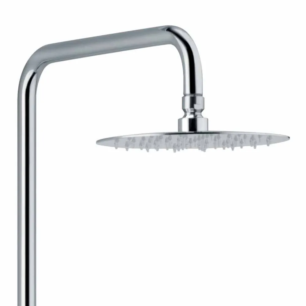 Viadurini Taps Duschsäulen-Duschsäule aus verchromtem Messing mit rundem Duschkopf Made in Italy - Griso