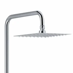 Viadurini Taps Duschsäulen-Duschsäule aus verchromtem Messing mit quadratischem Duschkopf Made in Italy - Griso