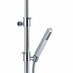 Viadurini Taps Duschsäulen-Duschsäule aus verchromtem Messing mit flexiblem Schlauch und Handbrause made in Italy - Griso