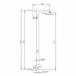 Viadurini Taps Duschsäulen-Duschsäule aus verchromtem Messing mit Duschkopf aus Stahl Made in Italy - Marlo