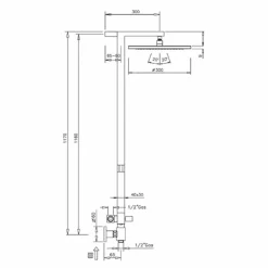 Viadurini Taps Duschsäulen-Duschsäule aus verchromtem Messing mit Duschkopf aus Stahl Made in Italy - Marlo