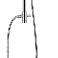 Viadurini Taps Duschsäulen-Duschsäule aus verchromtem Messing mit Duschkopf und flexiblem Schlauch Made in Italy - Cunio