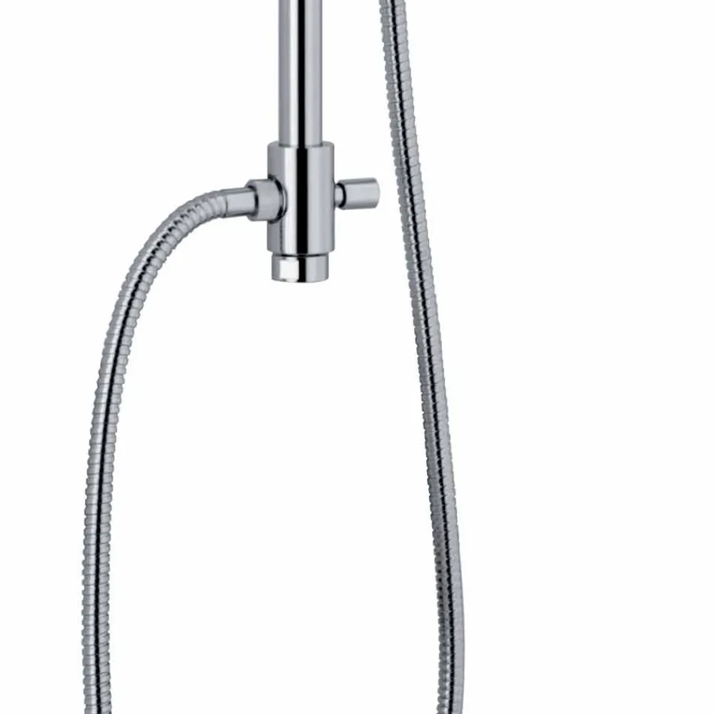 Viadurini Taps Duschsäulen-Duschsäule aus verchromtem Messing mit Duschkopf und flexiblem Schlauch Made in Italy - Cunio