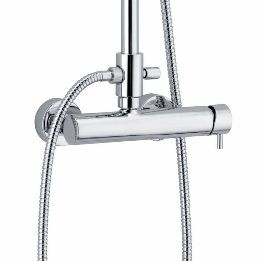 Viadurini Taps Duschsäulen-Duschsäule in quadratischem Design aus verchromtem Messing Made in Italy - Padula