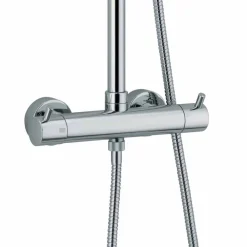 Viadurini Taps Duschsäulen-Duschsäule mit integriertem Umsteller aus verchromtem Messing Made in Italy - Griso