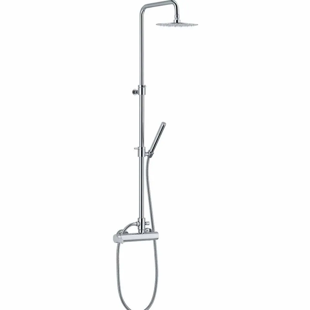 Viadurini Taps Duschsäulen-Duschsäule mit Messing-Einhebelmischer Made in Italy - Padula