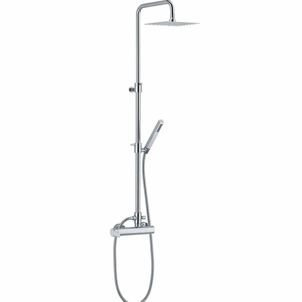 Viadurini Taps Duschsäulen-Duschsäule mit Messing-Einhebelmischer Made in Italy - Padula