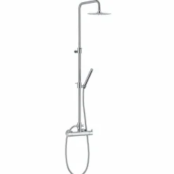 Viadurini Taps Duschsäulen-Duschsäule mit Thermostatmischer aus Messing Made in Italy - Gallo