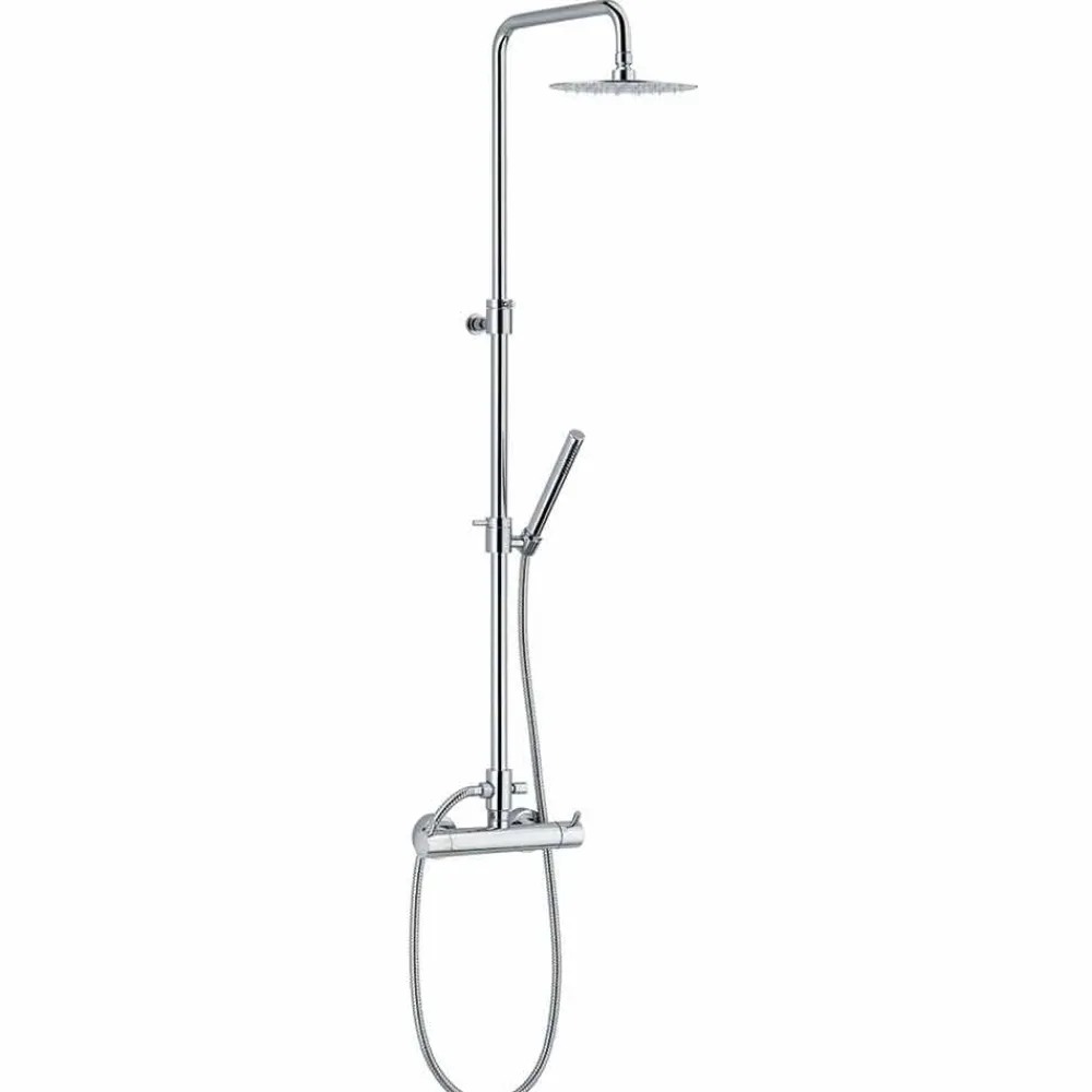 Viadurini Taps Duschsäulen-Duschsäule mit Thermostatmischer aus Messing Made in Italy - Gallo