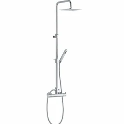 Viadurini Taps Duschsäulen-Duschsäule mit Thermostatmischer aus Messing Made in Italy - Gallo