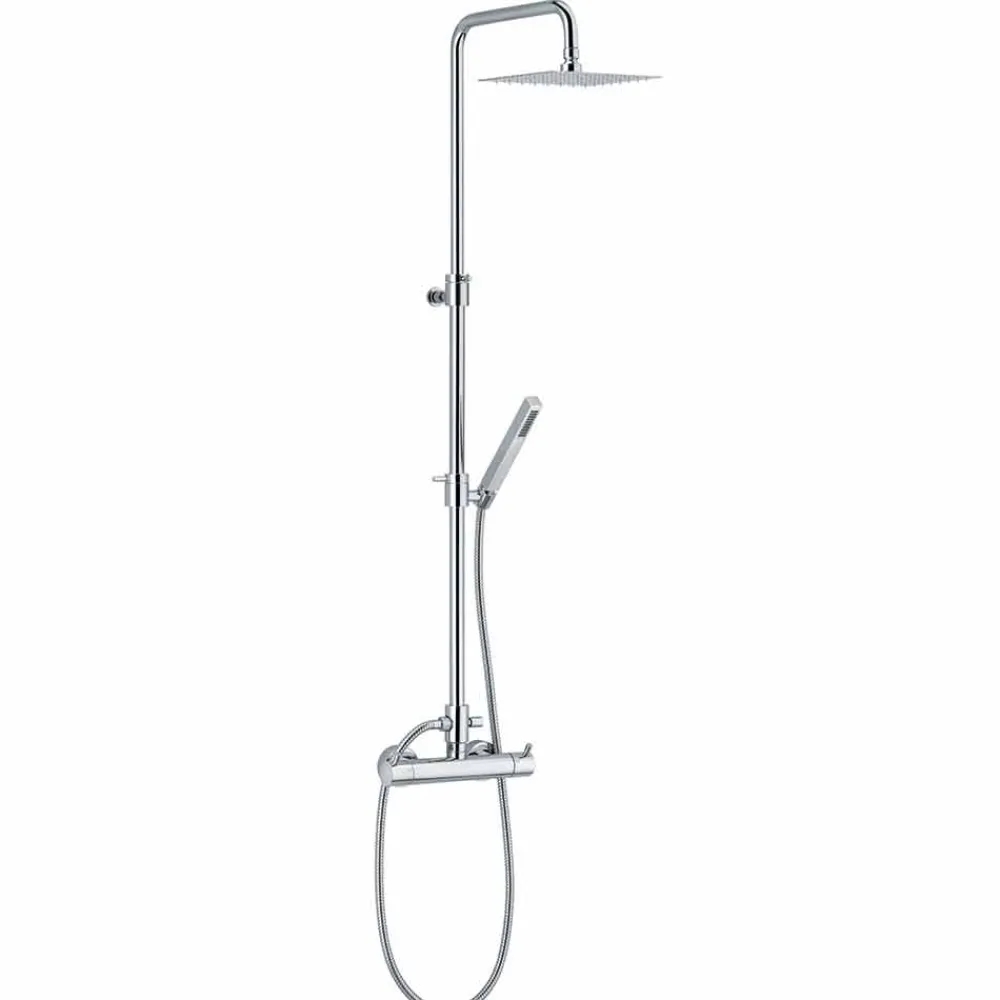 Viadurini Taps Duschsäulen-Duschsäule mit Thermostatmischer aus Messing Made in Italy - Gallo