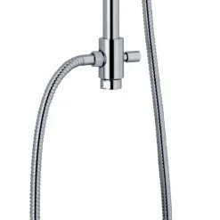 Viadurini Taps Duschsäulen-Duschsäule mit Umsteller und quadratischem Duschkopf Made in Italy - Silber