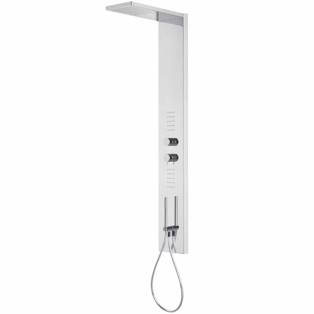 Viadurini Taps Duschsäulen-Duschsäule Stahlblech mit Regenduschkopf Made in Italy - Sailor