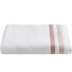 Viadurini Textile Handtücher-Duschtuch aus Baumwollfrottee mit doppelter Rüsche aus Baumwollperkal - Serenity