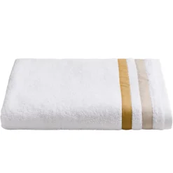 Viadurini Textile Handtücher-Duschtuch aus Baumwollfrottee mit doppelter Rüsche aus Baumwollperkal - Serenity