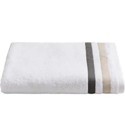 Viadurini Textile Handtücher-Duschtuch aus Baumwollfrottee mit doppelter Rüsche aus Baumwollperkal - Serenity