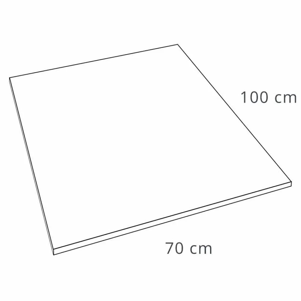 Viadurini Bathroom Rechteckige Duschwannen-Duschwanne aus Kunstharz mit weißem Samteffekt 100 x 70 mit Ablaufabdeckung - Estimo
