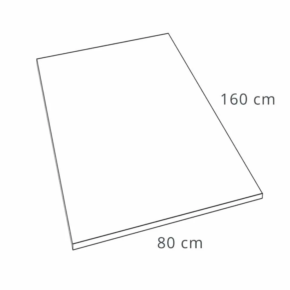 Viadurini Bathroom Rechteckige Duschwannen-Duschwanne 160x80 cm aus weißem Harz mit Ablauf und Abdeckung - Estimo