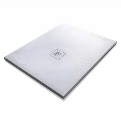 Viadurini Bathroom Rechteckige Duschwannen-Duschwanne 100x80 in Resin Stone Effect Finish Modernes Design - Domio