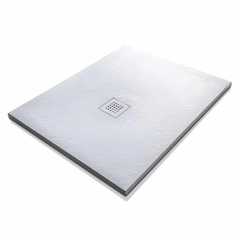 Viadurini Bathroom Rechteckige Duschwannen-Duschwanne 100x80 in Resin Stone Effect Finish Modernes Design - Domio