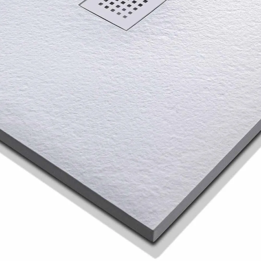 Viadurini Bathroom Rechteckige Duschwannen-Duschwanne 100x80 in Resin Stone Effect Finish Modernes Design - Domio