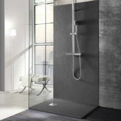 Viadurini Bathroom Rechteckige Duschwannen-Duschwanne 100x80 in Resin Stone Effect Finish Modernes Design - Domio