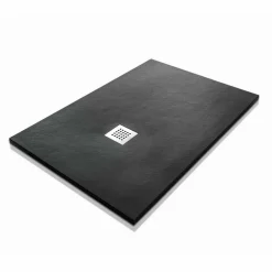 Viadurini Bathroom Rechteckige Duschwannen-Duschwanne 120x70 Modernes Design in Harzsteinoptik - Domio