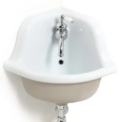 Viadurini Bathroom Vintage Waschbecken|Farbige Waschbecken-Eckiges Wandwaschbecken aus farbiger Vintage Keramik 42 cm - Angelino