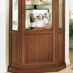 Viadurini Classic Vitrinen-Eckvitrine mit 1 Tür und 2 Glasböden, hergestellt in Italien – Denka