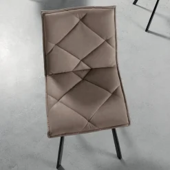 Viadurini Living Moderne Stühle-Ecoleather Esszimmerstuhl mit Metallstruktur 2 Stück - Riccarda