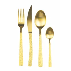 Viadurini Kitchen Besteck Set-Edelstahl Besteck in Schildpattoptik, satiniert, 24 teilig - Rock