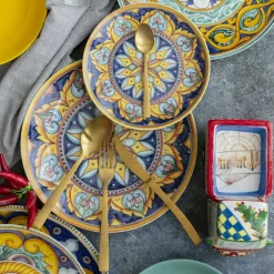 Viadurini Kitchen Besteck Set-Edelstahl Besteck in Schildpattoptik, satiniert, 24 teilig - Rock