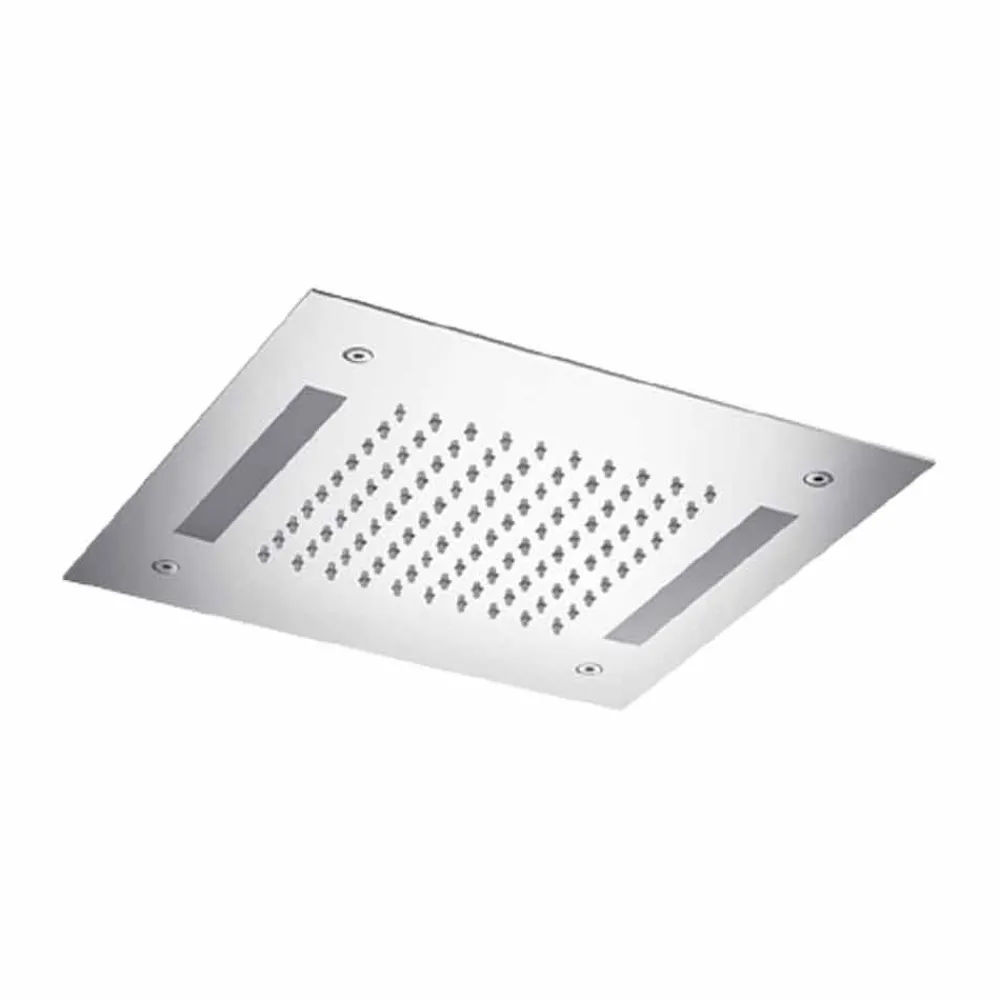 Viadurini Taps Duschköpfe-Edelstahl Single Jet Duschkopf mit LED-Farbtherapie Made in Italy - Sauron