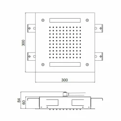 Viadurini Taps Duschköpfe-Edelstahl Single Jet Duschkopf mit LED-Farbtherapie Made in Italy - Sauron
