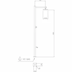 Viadurini in the Garden Gartendusche-Edelstahl-Außendusche mit zeitgesteuertem Wasserhahn Made in Italy - Modeo