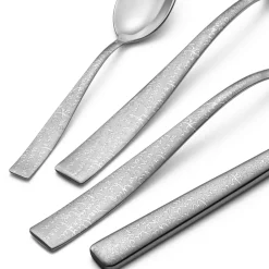 Viadurini Kitchen Besteck Set-Edelstahlbesteck mit lasergedruckter Poesie 24 Teile - Peperita