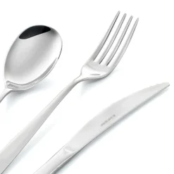 Viadurini Kitchen Besteck Set-Edelstahlbesteck rundes Design 24-tlg. - Peperita