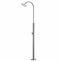 Viadurini in the Garden Gartendusche-Edelstahl-Gartendusche mit rundem Duschkopf Made in Italy - Norton