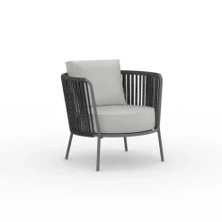 Viadurini in the Garden Metallsessel-Edelstahl-Gartensessel mit Seilrückenlehne - Luxura